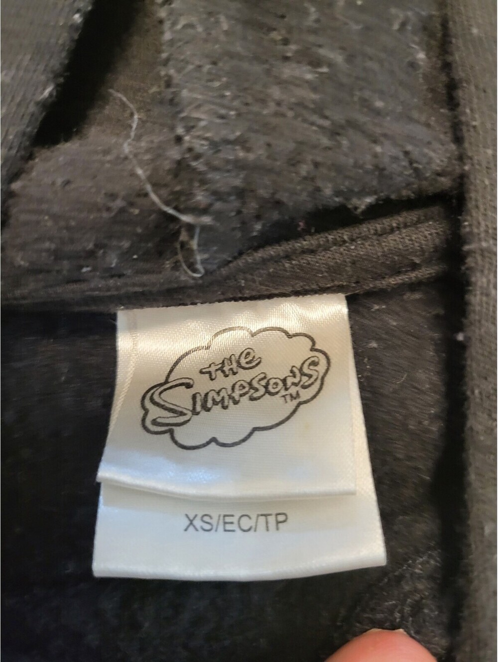 The Simpsons Homer Black Hoodie Sweatshirt XS